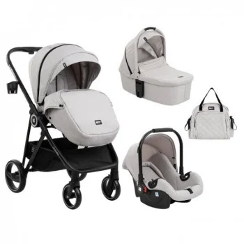 Kikka Boo dečija kolica Gianni 3u1 set sa autosedištem i tvrdom korpom Grey Kikka Boo dečija kolica Gianni 3u1 set sa autosedištem i tvrdom korpom Grey