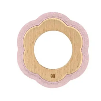 Kikka Boo drvena igračka sa silikonskom glodalicom Flower Pink Kikka Boo drvena igračka sa silikonskom glodalicom Flower Pink