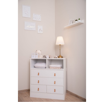 Kikka Boo drvena komoda Aspen White-1 Kikka Boo drvena komoda Aspen White-1