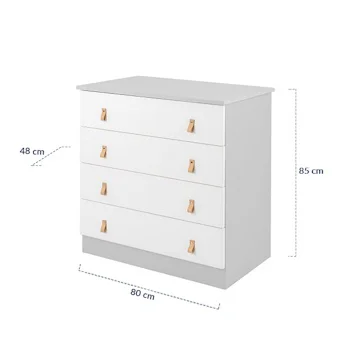 Kikka Boo drvena komoda Elon Grey-4 Kikka Boo drvena komoda Elon Grey-4