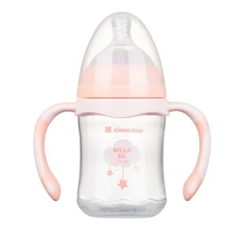 Kikka Boo flašica anti-colic sa ručicama 180ml peach Cloud Kikka Boo flašica anti-colic sa ručicama 180ml peach Cloud