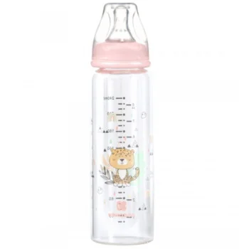 Kikka Boo flašica staklena Savanna 240ml Pink Kikka Boo flašica staklena Savanna 240ml Pink