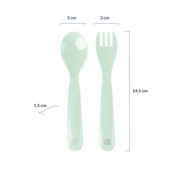 Kikka Boo set kašičica i viljuška PP Glossy mint-1 Kikka Boo set kašičica i viljuška PP Glossy mint-1