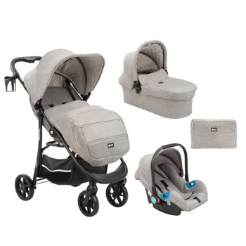 Kikka Boo dečija kolica 3u1 set Selina sa autosedištem i tvrdom korpom light grey Kikka Boo dečija kolica 3u1 set Selina sa autosedištem i tvrdom korpom light grey