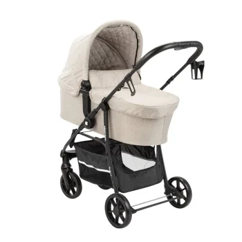 Kikka Boo dečija kolica 3u1 set Selina  sa autosedištem i tvrdom korpom light beige-6