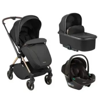 Kikka Boo kolica Lanah 3u1 premium set sa autosedištem I-Xtend I-size i tvrdom korpom Black