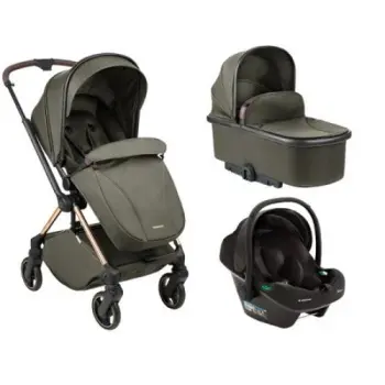 Kikka Boo kolica Lanah 3u1 premium set sa autosedištem I-Xtend I-size i tvrdom korpom Army Green