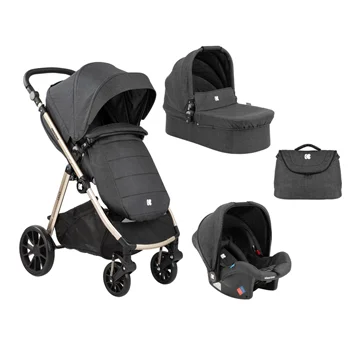 Kikka Boo dečija kolica set 3u1 Ugo black Kikka Boo dečija kolica set 3u1 Ugo black