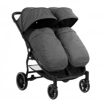 Kikka Boo kolica za blizance Happy 2 dark grey