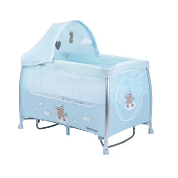 Kikka Boo prenosivi krevetac Dreamy Bear 2 nivoa Blue-3 Kikka Boo prenosivi krevetac Dreamy Bear 2 nivoa Blue-3