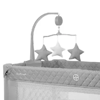 Kikka Boo krevetac Nighty Night 2 nivoa sa rancem i pultom grey-1