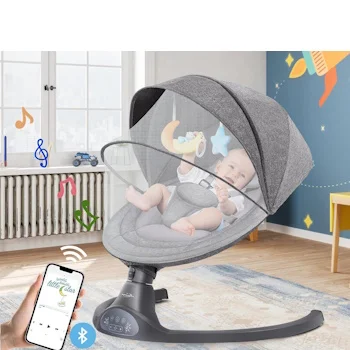 Kikka Boo ljuljaška za bebe Codie light grey-6 Kikka Boo ljuljaška za bebe Codie light grey-6