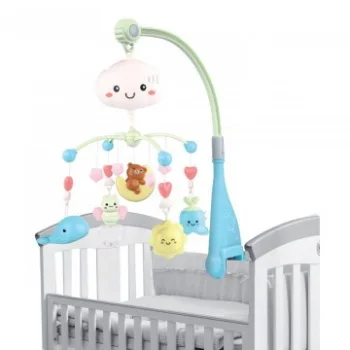 Kikka Boo muzička vrteška za krevetac sa projektorom Bear on Moon mint-1 Kikka Boo muzička vrteška za krevetac sa projektorom Bear on Moon mint-1