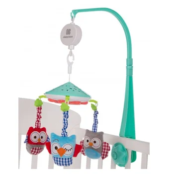 Kikka Boo muzička vrteška za krevetac sa projektorom Owls mint-1 Kikka Boo muzička vrteška za krevetac sa projektorom Owls mint-1