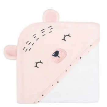 Kikka Boo peškir za bebe sa kapuljačom 90x90cm Bear with Me Pink Kikka Boo peškir za bebe sa kapuljačom 90x90cm Bear with Me Pink