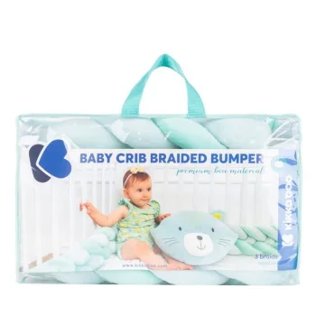 Kikka Boo pletenica za krevetac trostruka 180 cm Mint-2 Kikka Boo pletenica za krevetac trostruka 180 cm Mint-2