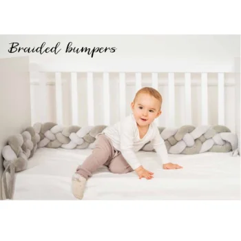 Kikka Boo pletenica za krevetac trostruka 180 cm Grey-2 Kikka Boo pletenica za krevetac trostruka 180 cm Grey-2