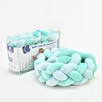 Kikka Boo pletenica za krevetac trostruka 180 cm Mint Kikka Boo pletenica za krevetac trostruka 180 cm Mint