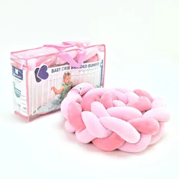 Kikka Boo pletenica za krevetac trostruka 180 cm Pink Kikka Boo pletenica za krevetac trostruka 180 cm Pink