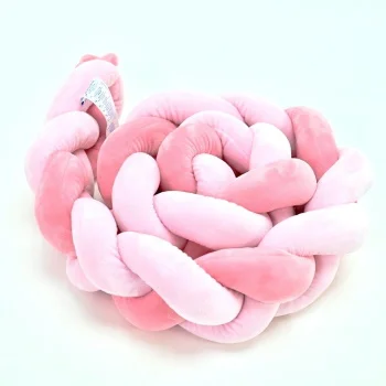 Kikka Boo pletenica za krevetac trostruka 180 cm Pink-1 Kikka Boo pletenica za krevetac trostruka 180 cm Pink-1