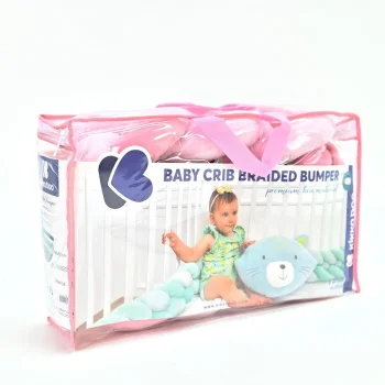 Kikka Boo pletenica za krevetac trostruka 180 cm Pink-3 Kikka Boo pletenica za krevetac trostruka 180 cm Pink-3