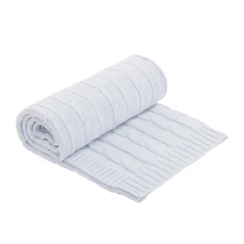 Kikka Boo pleteno dvostrano ćebence za bebe Sherpa 75x100 Light Blue-1 Kikka Boo pleteno dvostrano ćebence za bebe Sherpa 75x100 Light Blue-1