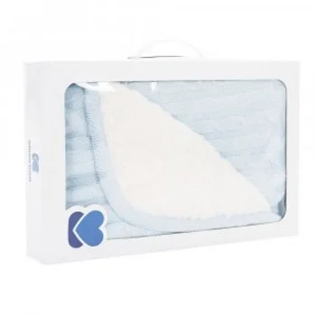 Kikka Boo pleteno dvostrano ćebence za bebe Sherpa 75x100 Light Blue-2 Kikka Boo pleteno dvostrano ćebence za bebe Sherpa 75x100 Light Blue-2