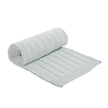 Kikka Boo pleteno dvostrano ćebence za bebe Sherpa 75x100 Mint-2 Kikka Boo pleteno dvostrano ćebence za bebe Sherpa 75x100 Mint-2