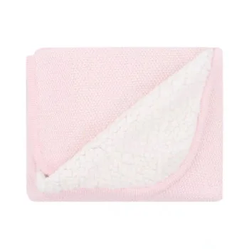 Kikka Boo pleteno dvostrano ćebence za bebe Sherpa 75x100 Dream Big Blue Kikka Boo pleteno dvostrano ćebence za bebe Sherpa 75x100 Dream Big Blue