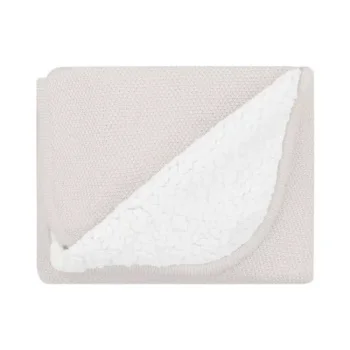 Kikka Boo pleteno dvostrano ćebence za bebe Sherpa 75x100 Dream Big Beige Kikka Boo pleteno dvostrano ćebence za bebe Sherpa 75x100 Dream Big Beige