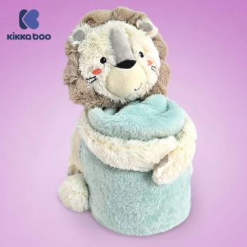 Kikka Boo ćebence za bebe sa plišanom igračkom 70×100 Jungle King-1