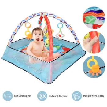 Kikka Boo podloga za igru sa 18 loptica Animals blue-1 Kikka Boo podloga za igru sa 18 loptica Animals blue-1