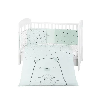 Kikka Boo posteljina sa ogradicom 60/120 6/1 Bear with Me mint-1 Kikka Boo posteljina sa ogradicom 60/120 6/1 Bear with Me mint-1