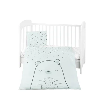 Kikka Boo posteljina sa ogradicom 60/120 6/1 Bear with Me mint-2 Kikka Boo posteljina sa ogradicom 60/120 6/1 Bear with Me mint-2
