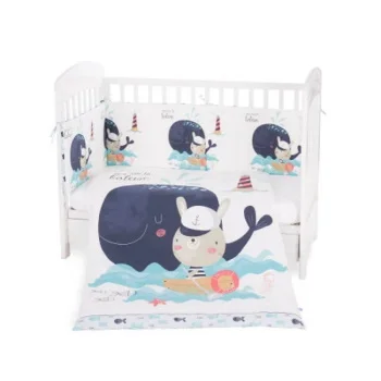 Kikka Boo posteljina sa ogradicom 70/140 6/1 Happy Sailor Kikka Boo posteljina sa ogradicom 70/140 6/1 Happy Sailor
