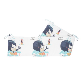 Kikka Boo posteljina sa ogradicom 60/120 6/1 Happy Sailor -3 Kikka Boo posteljina sa ogradicom 60/120 6/1 Happy Sailor -3