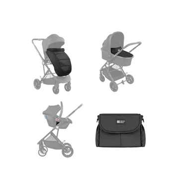 Kikka Boo dečija kolica 3u1 Cherie set sa autosedištem i tvrdom korpom black -2 Kikka Boo dečija kolica 3u1 Cherie set sa autosedištem i tvrdom korpom black -2