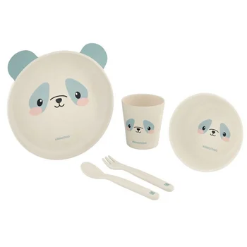 Kikka Boo set posuđa od bambusa Panda blue Kikka Boo set posuđa od bambusa Panda blue