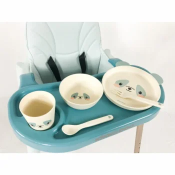 Kikka Boo set posuđa od bambusa Panda blue-2 Kikka Boo set posuđa od bambusa Panda blue-2
