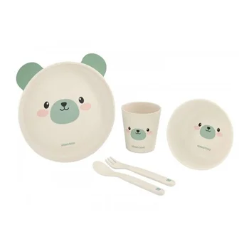 Kikka Boo set posuđa od bambusa Bear mint Kikka Boo set posuđa od bambusa Bear mint