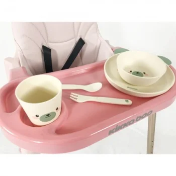 Kikka Boo set posuđa od bambusa Bear mint-3 Kikka Boo set posuđa od bambusa Bear mint-3