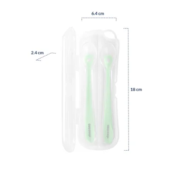 Kikka Boo silikonske kašičice u kutiji 2/1 mint-2 Kikka Boo silikonske kašičice u kutiji 2/1 mint-2