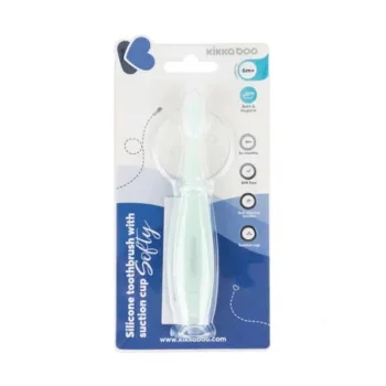 Kikka Boo silikonska četkica za zubiće sa vakumom Softy mint-1 Kikka Boo silikonska četkica za zubiće sa vakumom Softy mint-1