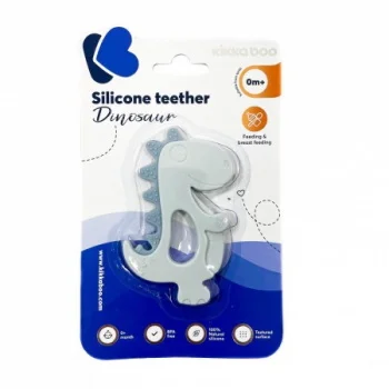 Kikka Boo silikonska glodalica Dinosaur blue-1 Kikka Boo silikonska glodalica Dinosaur blue-1