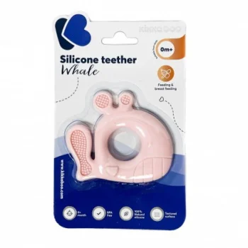 Kikka Boo silikonska glodalica Whale pink-1 Kikka Boo silikonska glodalica Whale pink-1