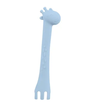 Kikka Boo silikonska kašičica Giraffe blue-1 Kikka Boo silikonska kašičica Giraffe blue-1