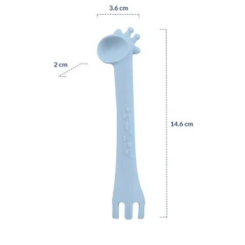 Kikka Boo silikonska kašičica Giraffe blue-2 Kikka Boo silikonska kašičica Giraffe blue-2
