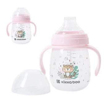 Kikka Boo šolja sa silikonskim piskom Savanna 240ml Pink Kikka Boo šolja sa silikonskim piskom Savanna 240ml Pink