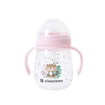 Kikka Boo šolja sa silikonskim piskom Savanna 240ml Pink-1 Kikka Boo šolja sa silikonskim piskom Savanna 240ml Pink-1