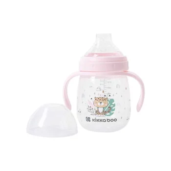 Kikka Boo šolja sa silikonskim piskom Savanna 240ml Pink-2 Kikka Boo šolja sa silikonskim piskom Savanna 240ml Pink-2